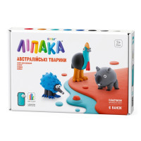 Набор для творчества Lipaka пластилина, Австралийские животные: Казуар, Ехидна, Вомбат (60051-UA01)