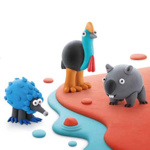 Набор для творчества Lipaka пластилина, Австралийские животные: Казуар, Ехидна, Вомбат (60051-UA01) – Lipaka (вид 2)