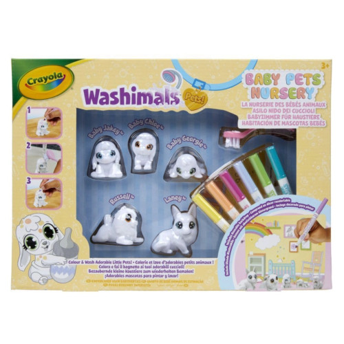 Набор для творчества Crayola Washimals Домашні тваринки, , з фломастерами 5 шт (74-7516) – Crayola