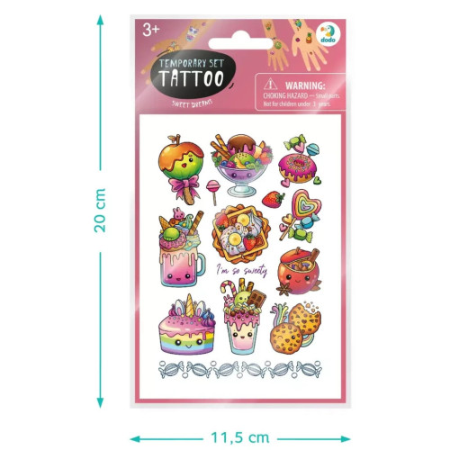 Набір для творчості DoDo Солодкі мрії набір дитячих тимчасових татуювань (301102) – DoDo (вид 2)