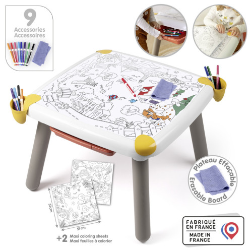 Набір для творчості Smoby стіл з шухлядою, 70x70x47 см, 3+ (420400) – Smoby (вид 2)