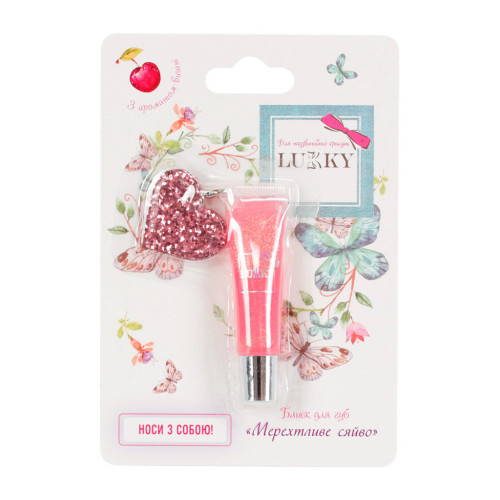 Дитяча косметика Lukky Блиск для губ Мерехтливе світло Ніжно-рожевий з блискітками (T18883) – Lukky (вид 1)