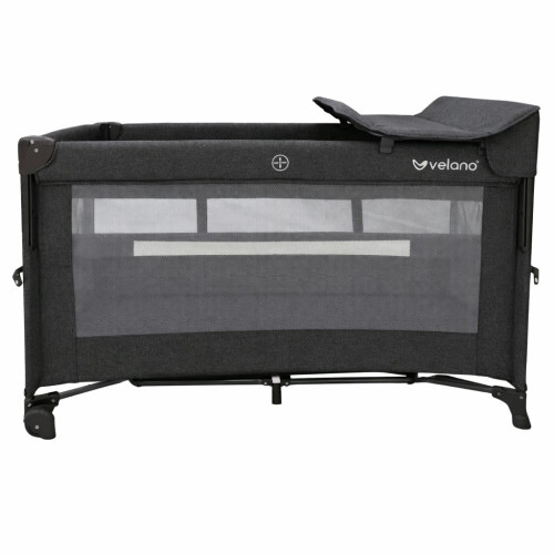 Дитячий манеж Velano з другим ярусом та пеленатором Tino, dark grey (46160) – Velano