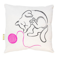 Мягкая игрушка Tigres Подушка Котик с клубком (ПД-0199)