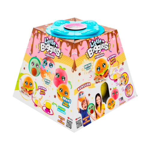 Мягкая игрушка Biggies серии Little Foodies – Бургер (надувная игрушка, насос) (BIG002-BU) – Biggies (вид 1)