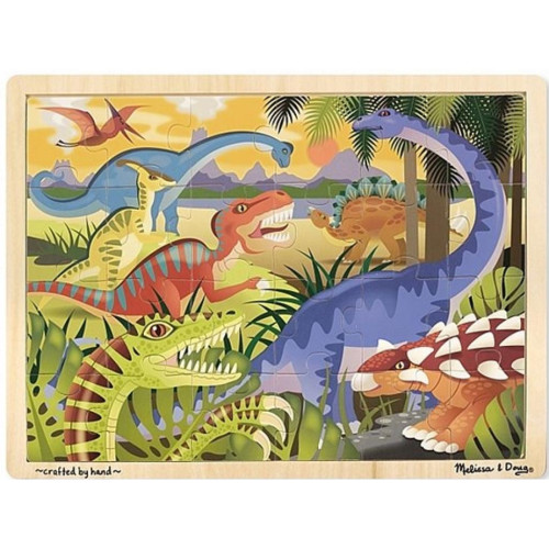 Пазл Melissa&Doug в рамці Динозаври, 24 елемента (MD19066) – Melissa&Doug