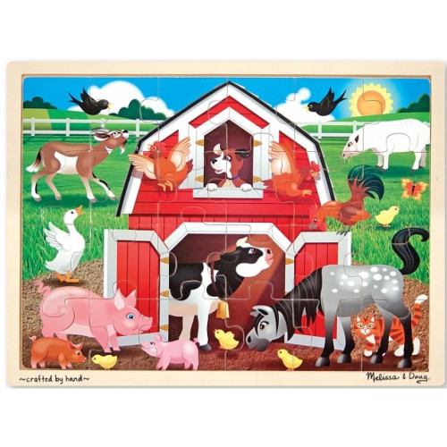 Пазл Melissa&Doug в рамці Ферма, 24 елемента (MD19061) – Melissa&Doug
