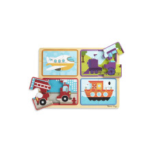 Пазл Melissa&Doug деревянные в футляре "Транспортные средства" (MD31361)