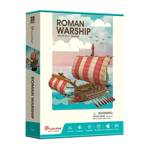 Пазл Cubic Fun Трехмерная головоломка-конструктор Римский Боевой корабль (T4032h) – Cubic Fun (вид 1)
