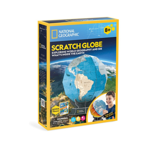 Пазл Cubic Fun Трехмерная головоломка-конструктор Stem Скретч глобус (DS1082h) – Cubic Fun