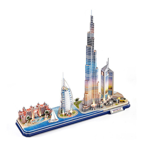 Пазл Cubic Fun Трехмерная головоломка-конструктор City Line с Led-подсветкой Дубай (L523h) – Cubic Fun (вид 1)