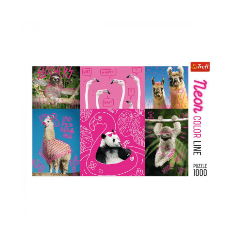 Пазл Trefl Neon Озорные зверьки , 1000 элементов (6336964) – Trefl (вид 1)
