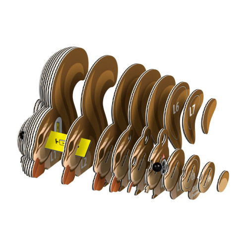 Пазл Eugy 3D Зоопарк Бурундук (XEG-041) – Eugy (вид 2)