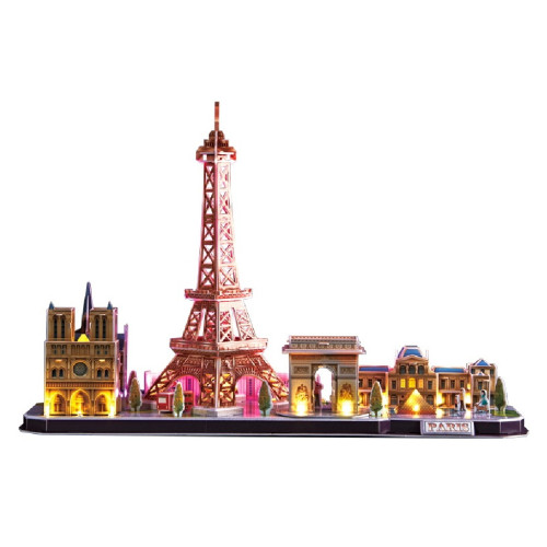 Пазл Cubic Fun Тривимірний пазл City line Париж із LED-підсвічуванням (L525h) – Cubic Fun (вид 1)