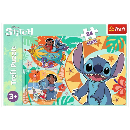 Пазл Trefl Maxi Lilo&Stitch Щасливий день 24 елемента (5900511143652) – Trefl (вид 2)