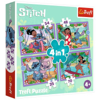 Пазл Trefl Lilo&Stitch Мелкий день 4 in 1 (35, 48, 54, 70) элемента (5900511346336)
