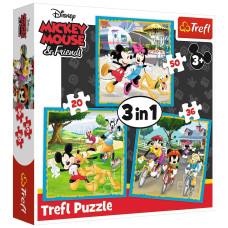 Пазл Trefl Mickey&friends Микки с друзьями 3 in1 (5900511348460)