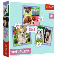 Пазл Trefl Милі собаки 3 in1 (5900511348545)