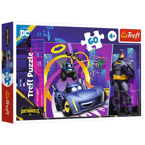 Пазл Trefl Batwheels Бетмен і його машини 60 елементів (5900511174007) – Trefl