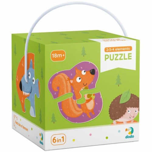 Пазл DoDo 2-3-4 элементы Лесные животные (300195) – DoDo