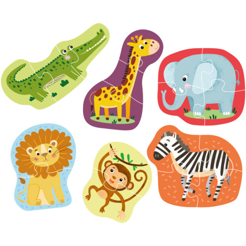 Пазл DoDo 2-3-4 елементи Дикі тварини (300153) – DoDo (вид 1)