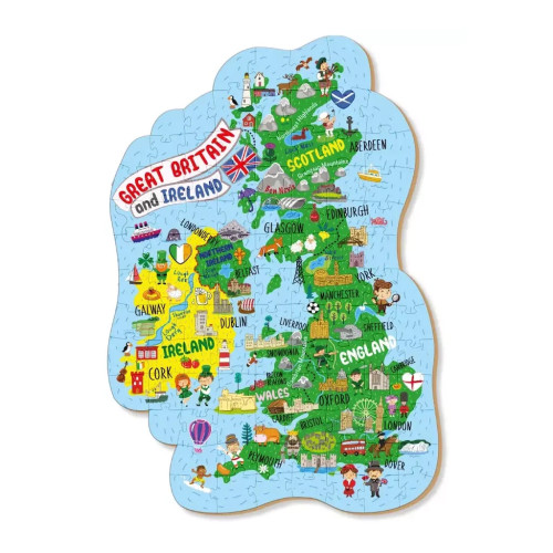 Пазл DoDo Мапа Великобританії та Ірландії (301160) – DoDo (вид 1)