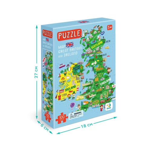 Пазл DoDo Мапа Великобританії та Ірландії (301160) – DoDo (вид 2)