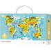 Пазл DoDo обсерваційний Мапа світу Тваринки (300133) – DoDo