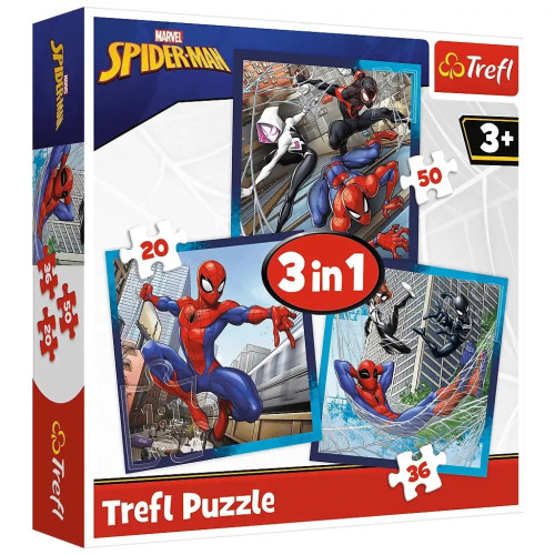 Пазл Trefl Spiderman Друзі-павуки 3 in1 (5900511348743) – Trefl