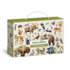 Пазл DoDo Монтессори Лесные животные, 200 элементов (300629)