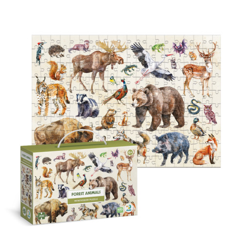 Пазл DoDo Монтессори Лесные животные, 200 элементов (300629) – DoDo (вид 1)