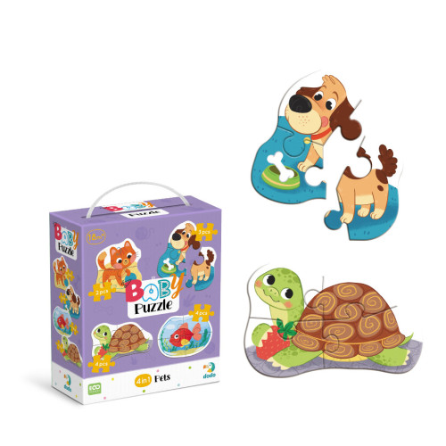 Пазл DoDo 4 в 1 Baby puzzle. Домашние животные (300688) – DoDo (вид 1)