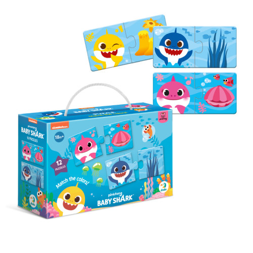 Пазл DoDo Дуо Baby Shark. З'єднай кольори (200586) – DoDo (вид 1)