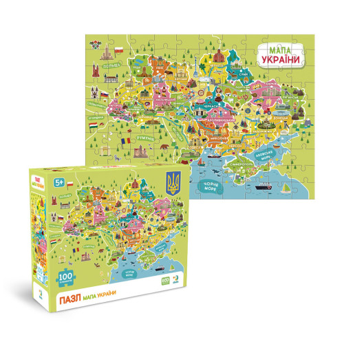 Пазл DoDo Мапа України (300706) – DoDo (вид 1)