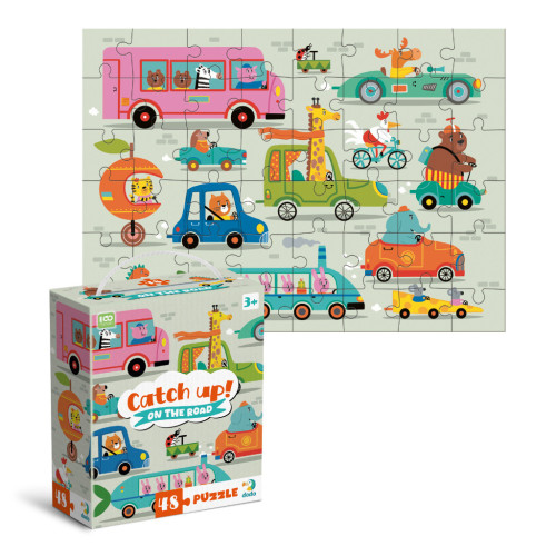 Пазл DoDo на 48 елементів Наздоганяй! На дорозі (300618) – DoDo (вид 1)