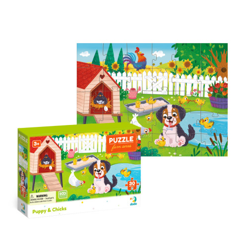 Пазл DoDo Песик и цыплята, 30 элементов (300681) – DoDo (вид 1)