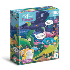 Пазл DoDo Ищи и находи Страна динозавров, 100 элементов (300669)