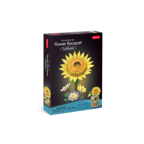 Пазл Cubic Fun трехмерный Букет цветов Подсолнух (W3303h) – Cubic Fun
