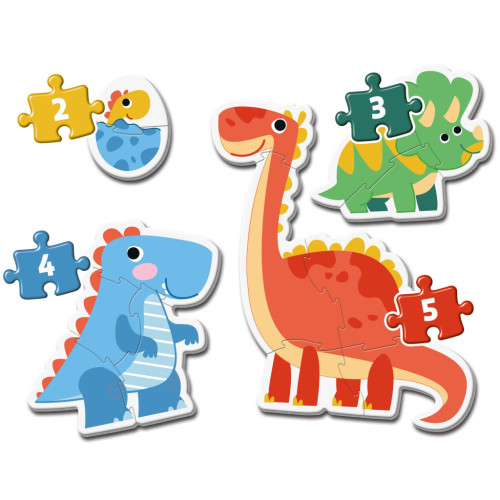 Пазл Clementoni 4 в 1 Dinosaurs, серія My First Puzzles (20834) – Clementoni (вид 1)