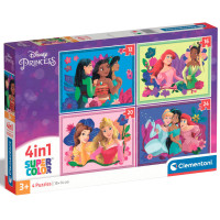 Пазл Clementoni 4 в 1 Princess, 12,16,20 и 24 элемента (21517)