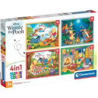 Пазл Clementoni 4 в 1 Winnie the Pooh, 12,16,20 и 24 элемента (21514)