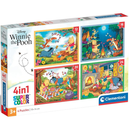 Пазл Clementoni 4 в 1 Winnie the Pooh, 12,16,20 та 24 елементи (21514) – Clementoni