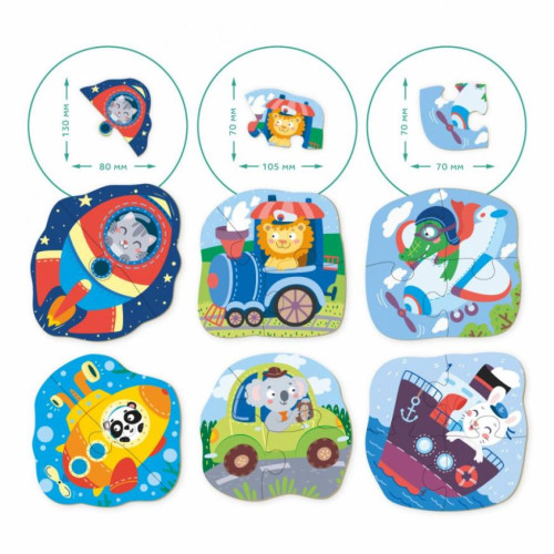 Пазл DoDo 2-3-4 элементы Транспорт (300154) – DoDo (вид 2)