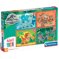Пазл Clementoni 4 в 1 Jurassic World, 12,16,20 и 24 элемента (21521)
