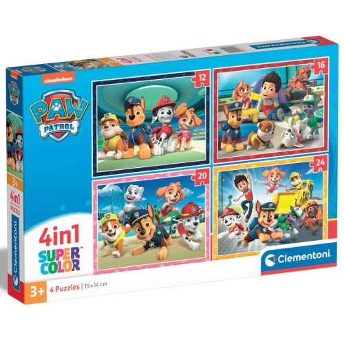 Пазл Clementoni 4 в 1 Paw Patrol, 12,16,20 та 24 елементи (21513.00) – Clementoni