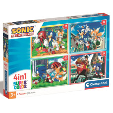 Пазл Clementoni 4 в 1 Sonic, 12,16,20 та 24 елементи (21522)