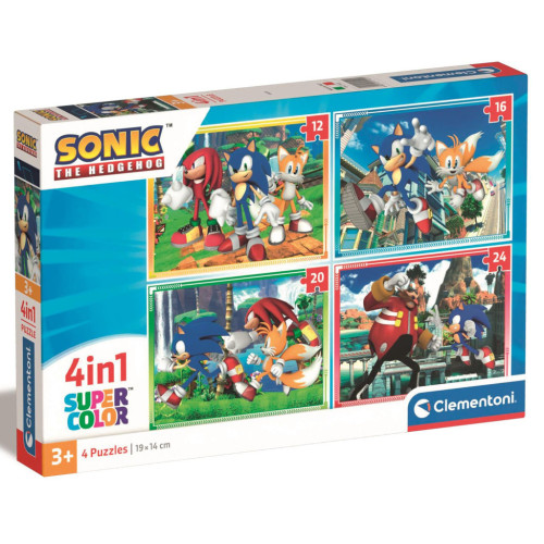 Пазл Clementoni 4 в 1 Sonic, 12,16,20 и 24 элемента (21522) – Clementoni