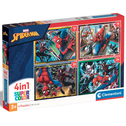 Пазл Clementoni 4 в 1 Spider-Man, 12,16,20 и 24 элемента (21515) – Clementoni