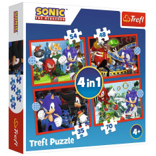 Пазл Trefl Sonic Пригоди Соніка 4 in 1 (35, 48, 54, 70) елемента (5900511346251)