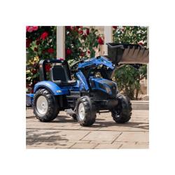 Веломобіль Falk трактор на педалях з причепом та переднім ковшем Синій (3090M)